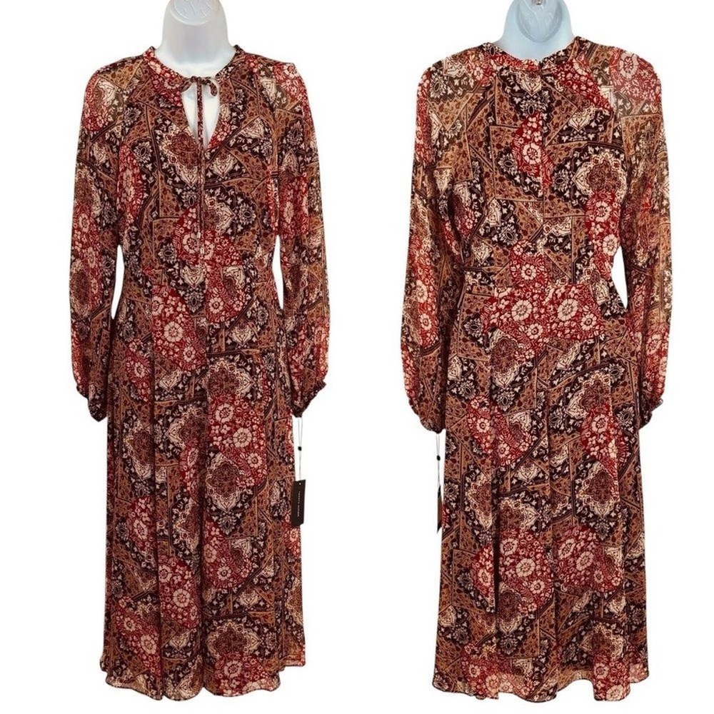 Tommy Hilfiger Multicolor Floral Long Sleeve Dress - Picture 2 of 10
